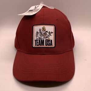 Looney Tunes Team USA Olympics Hat Cap Snap Back Red Dad OSFM NOS 90s